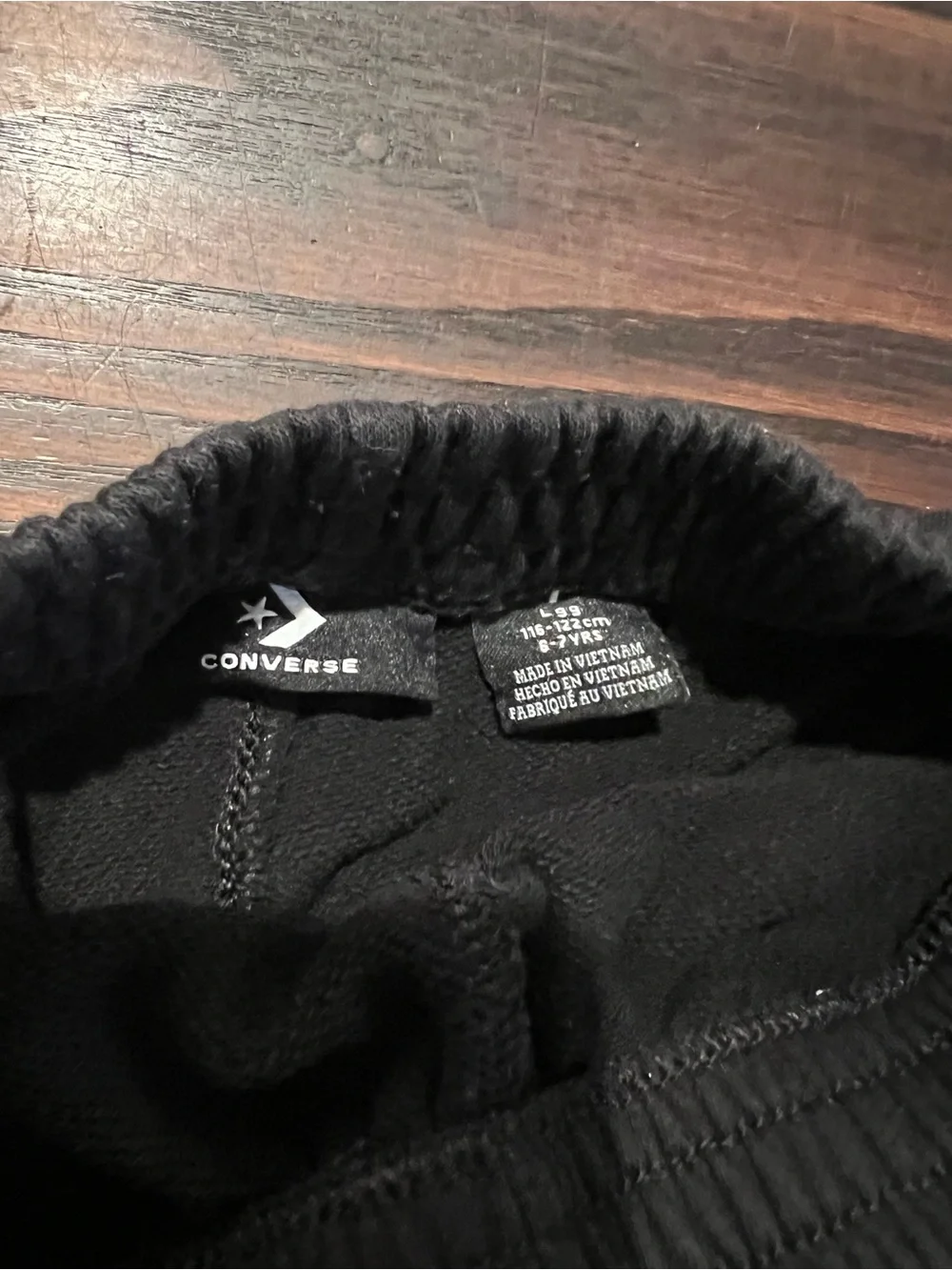 Converse Black Shorts with Red Star Logo